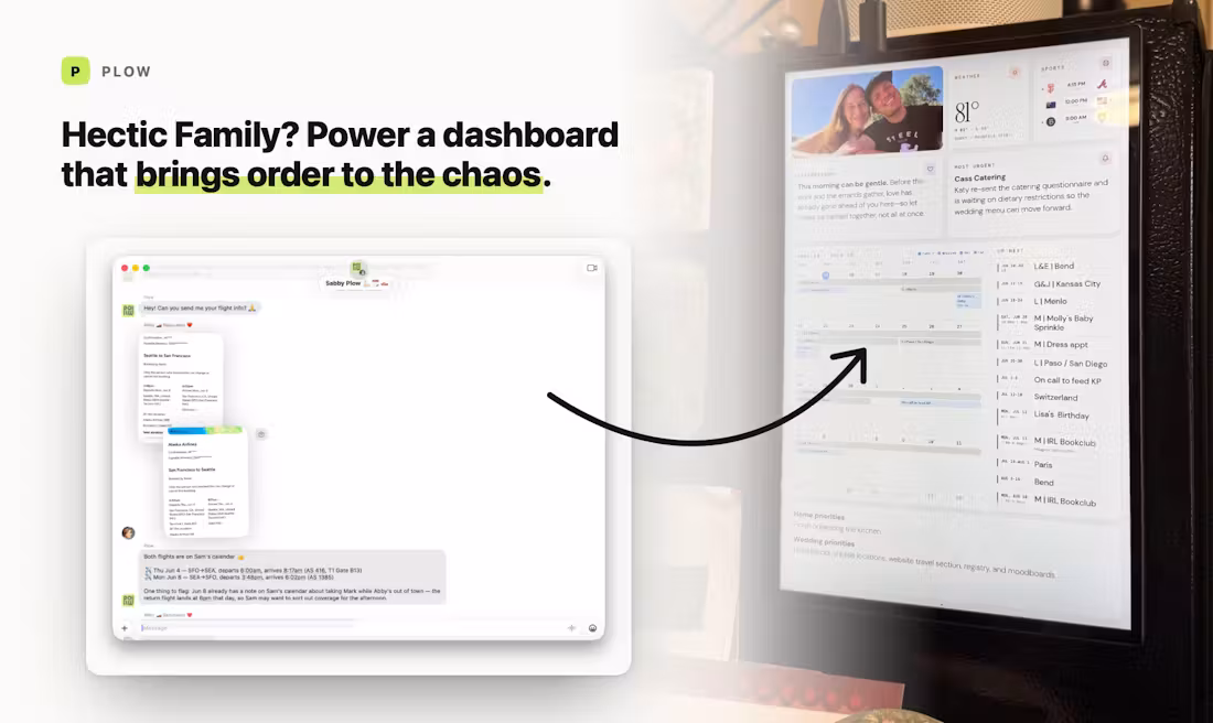 Hectic family? Power a dashboard that brings order to the chaos.