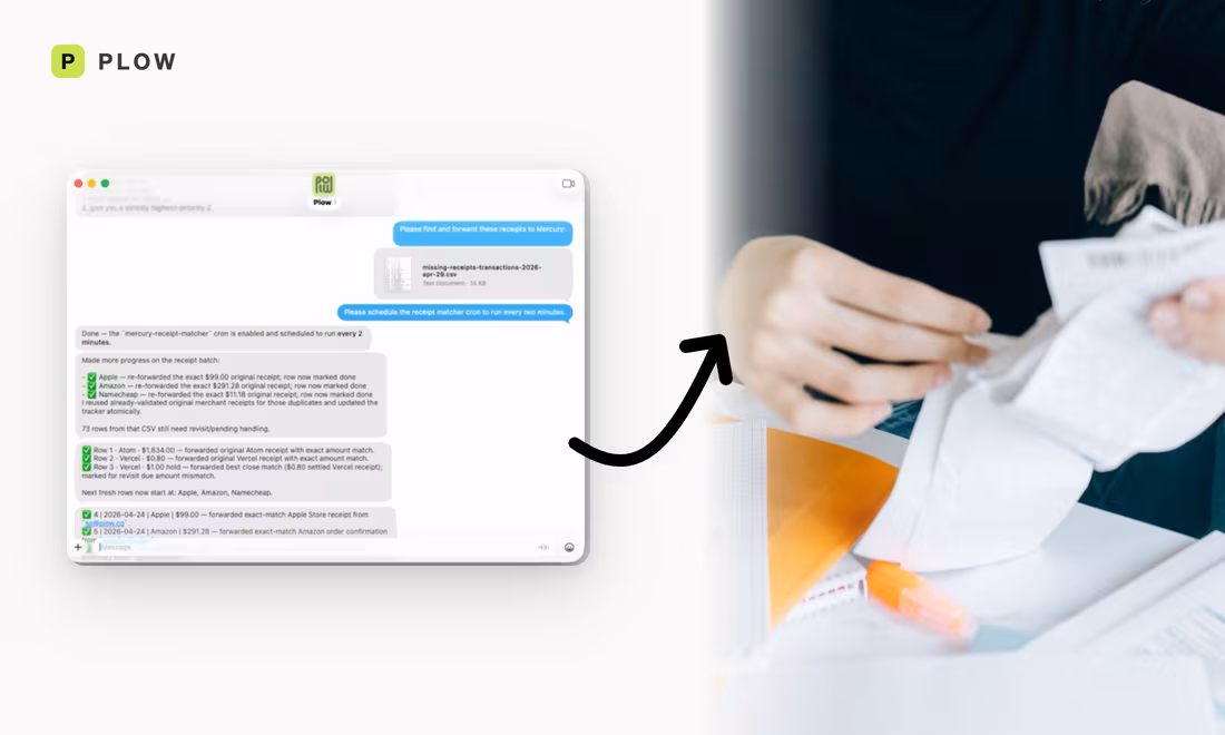 Expenses matched with receipts